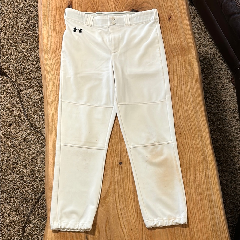 Under Armour White baseball pants